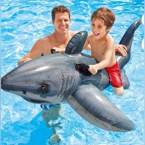 Intex Great White Shark Ride-On Pool Toy w/Handles - Water Floatie (New in Box)